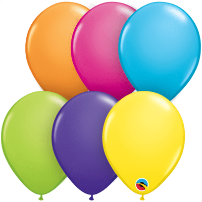 5 inch Tropical Assortment Balloons - Qualatex 100pcs