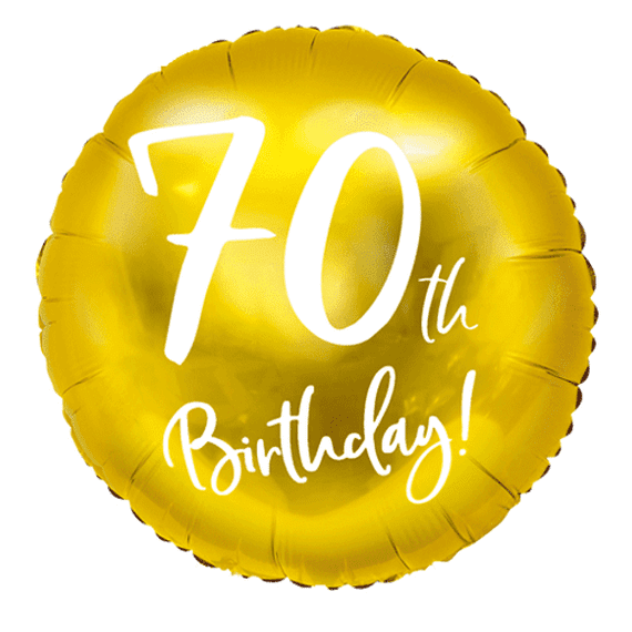PartyDeco 70th Birthday Gold Foil Balloon | Wholesale