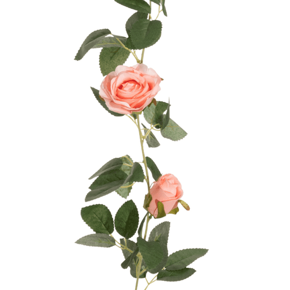 Blush Pink Alice Rose Garland 1.6m | Eleganza Artificial Flowers