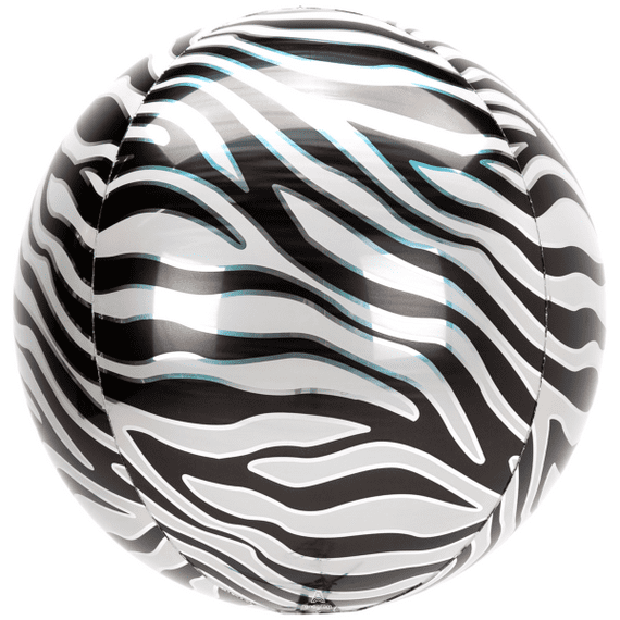Animalz Balloon - Animalz Zebra Print Orbz Balloons