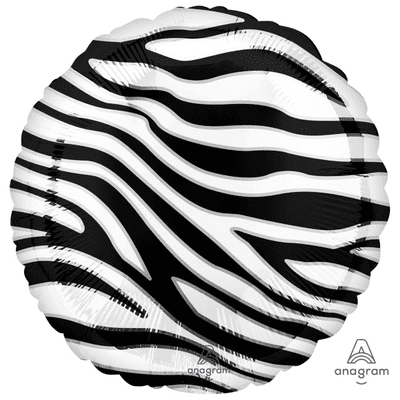 Animalz - Zebra Print Foil Balloon (18
