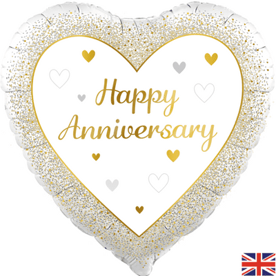 Anniversary Heart Foil Balloon (18