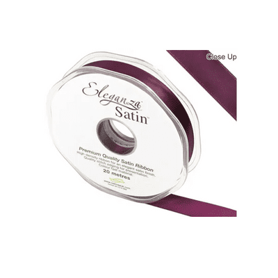 Aubergine Double Faced Satin Ribbon 15mm x 20m (Eleganza) 1pc