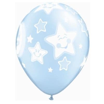 Baby Moon Balloons (Blue) - 11 Inch Balloons 25pcs