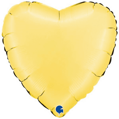 Banana Yellow Satin Heart Foil Balloon (18