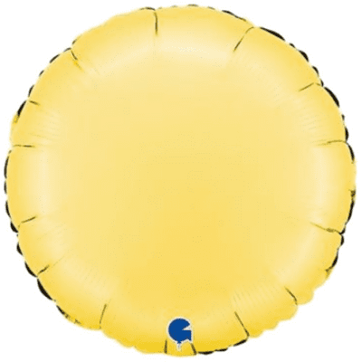 Banana Yellow Satin Round Foil Balloon (18