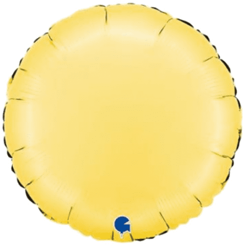 Banana Yellow Satin Round Foil Balloon - 18