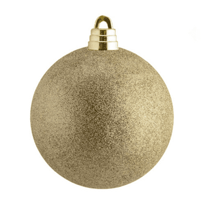 Bauble (15cm Champagne Glitter) 1pc