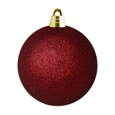 Bauble (15cm Dark Red Glitter) 1pc