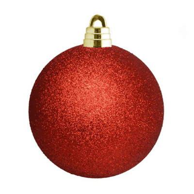 Bauble (15cm Red Glitter) 1pc