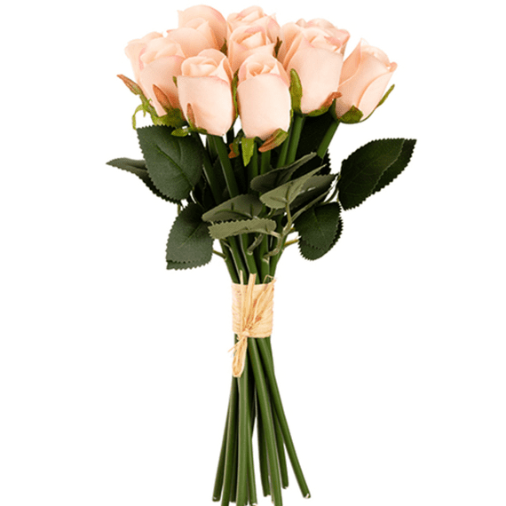 Beatrice Rose Bunch Champagne 31cm | Eleganza Artificial Flowers