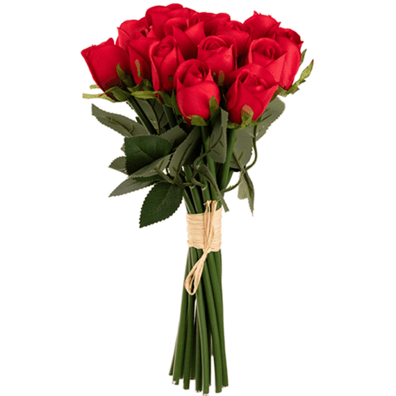 Beatrice Rose Bunch Red 31cm | Eleganza Artificial Flowers