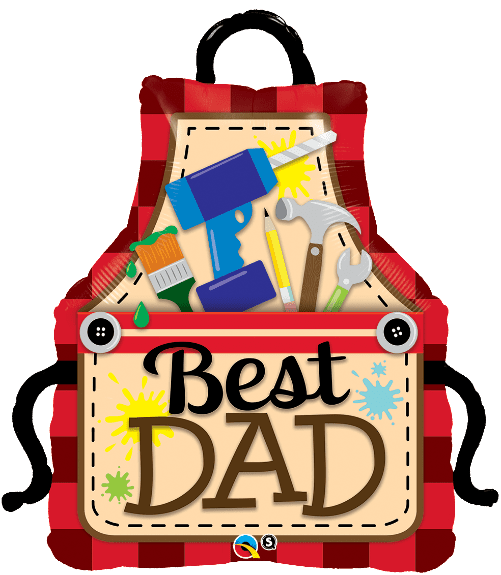 Best Dad Apron Large Foil Balloon | Free Delivery