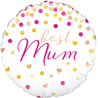 Best Mum Holographic Foil Balloon (18