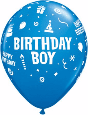 Birthday Boy (Blue) - 11 Inch Balloons 6pcs