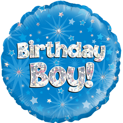 Birthday Boy Blue Foil Balloon (18