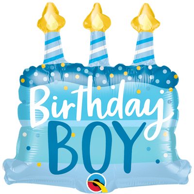Birthday Boy Cake Foil Balloon (14