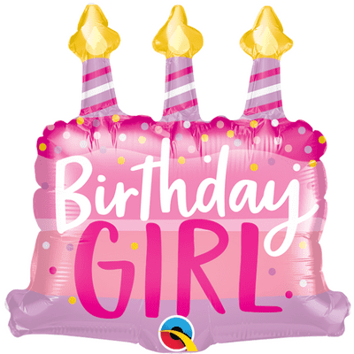 Birthday Girl Cake Foil Balloon (14