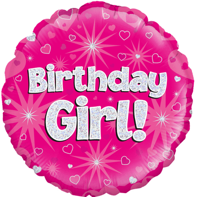 Birthday Girl Pink Foil Balloon (18