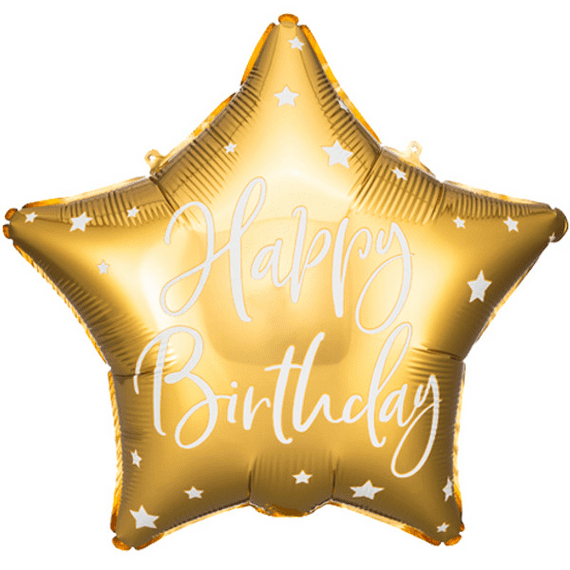 PartyDeco Birthday Gold Star Foil Balloon | Wholesale