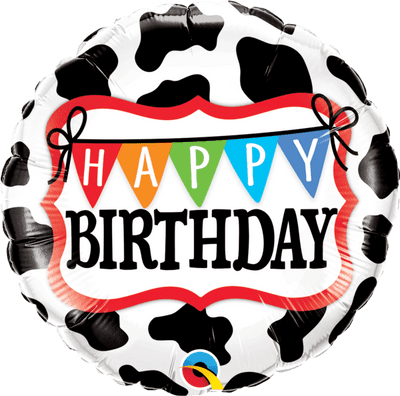 Birthday Holstein Cow Foil Balloon (18