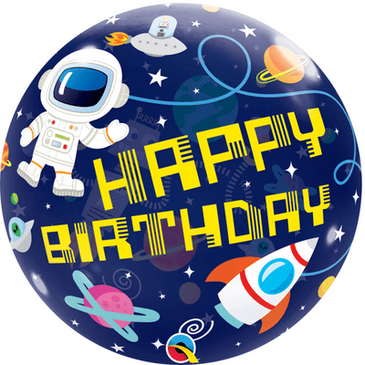 Birthday Outer Space Bubble Balloon (22