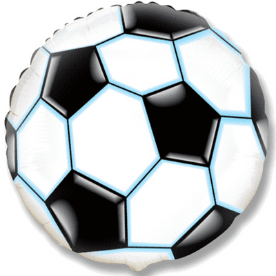 Black Football Foil Balloon 1pc (Flexmetal 18