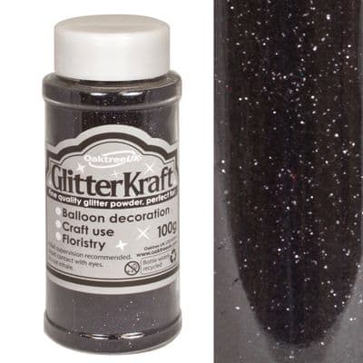 Black GlitterKraft Powder 100g