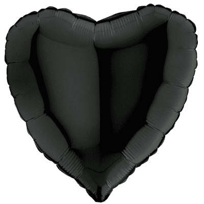Black Heart Foil Balloon (18