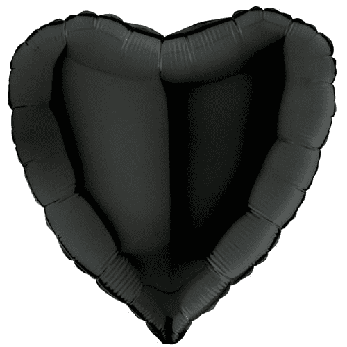 Black Heart Foil Balloon - 18
