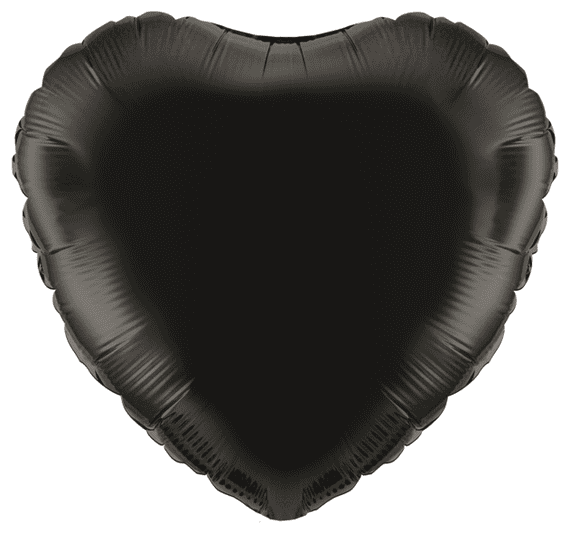 Black Heart Foil Balloon - 18