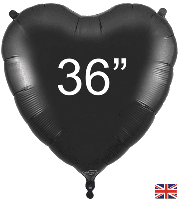 Black Heart Foil Balloon (36