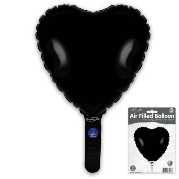 Mini Black Foil Balloon 5pc (9