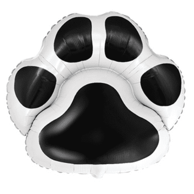 Black Paw Print Large Foil Balloon 1pc (Flexmetal 30