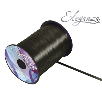 Black Ribbon for Balloons (Eleganza 500 yards x 5mm) 1pc
