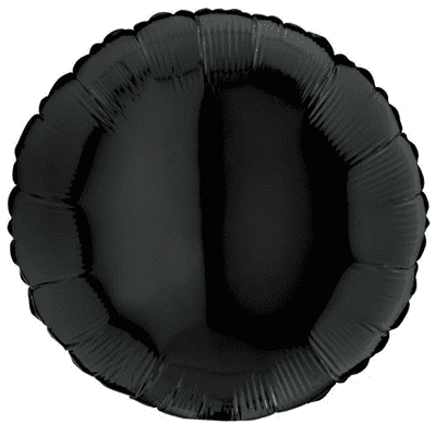 Black Round Foil Balloon (18