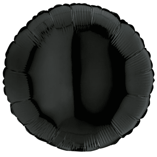 Black Round Foil Balloon - 18