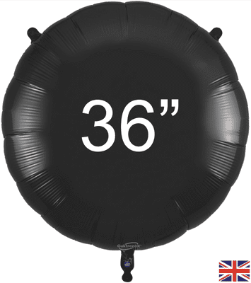 Black Round Foil Balloon (36