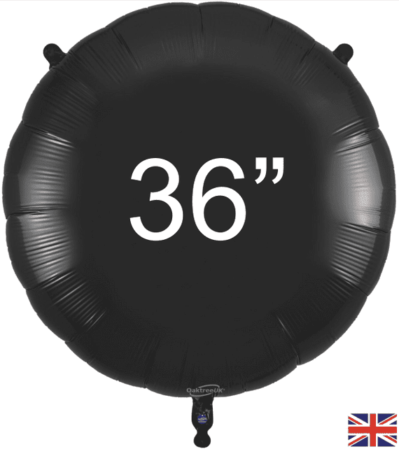 Black Round Foil Balloon (36