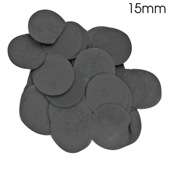 Black Tissue Paper Confetti for Balloons | 15mm Round 14g Bag