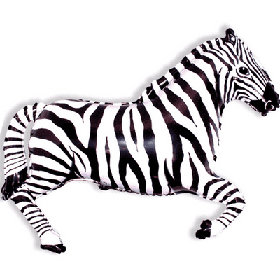 Black Zebra Large Foil Balloon 1pc (Flexmetal 42