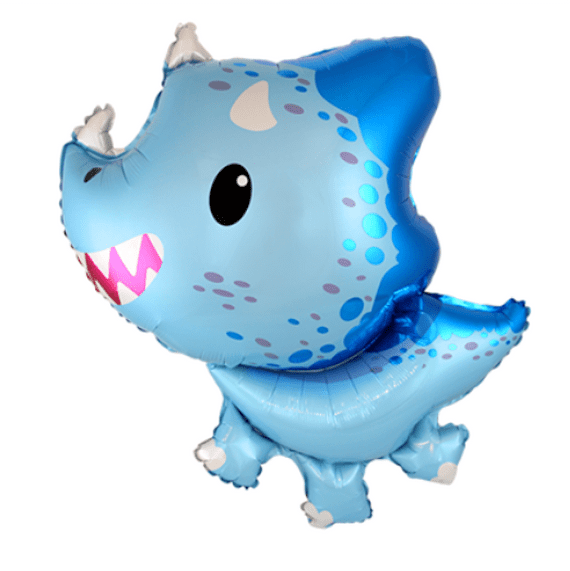 Flexmetal Blue Baby Triceratops Foil Balloon | Wholesale Balloons
