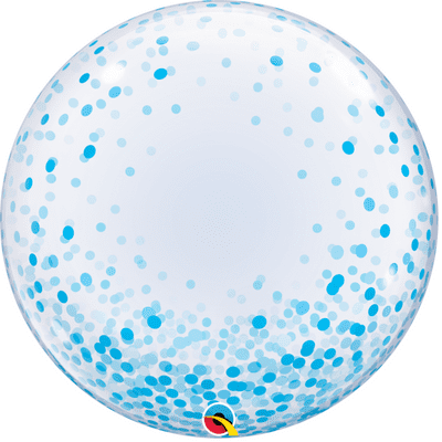Blue Confetti Dots Bubble Balloon (24