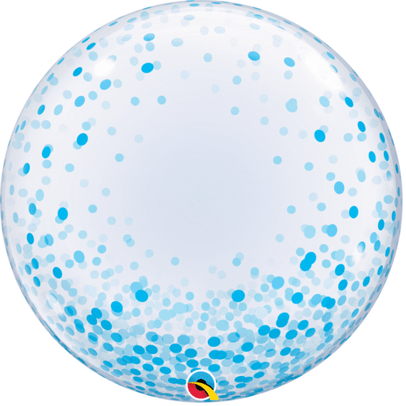 Blue Confetti Dots Bubble Balloon | Free Delivery Available