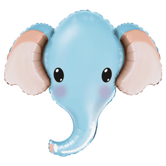 Flexmetal Blue Elephant Head Foil Balloon | Wholesale Balloons