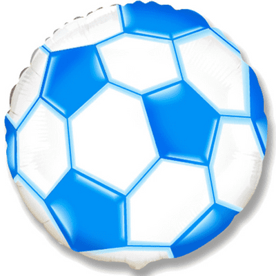 Blue Football Foil Balloon 1pc (Flexmetal 18