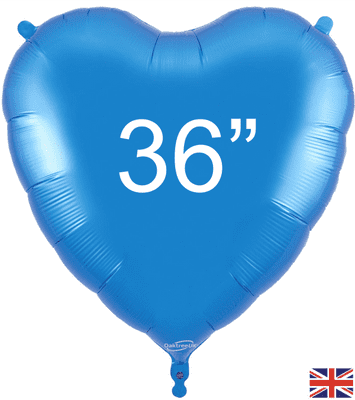 Blue Heart Foil Balloon (36