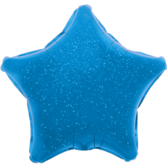 Blue Holographic Star Foil Balloon | Free Delivery available