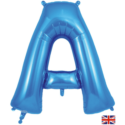 Blue Letter A Balloon - Foil Letter Balloon 1pc (34