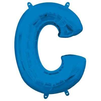 Blue Letter C Mini-Foil Balloon (16